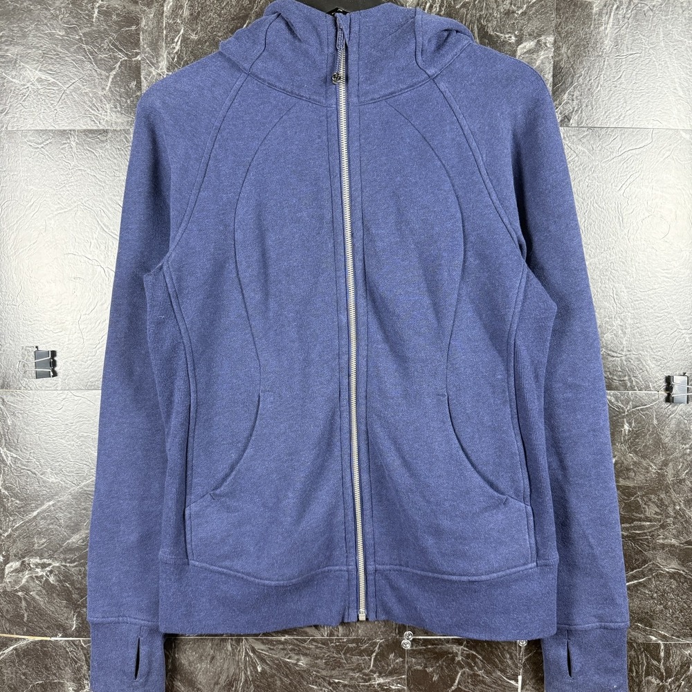 Lululemon Women's Navy Scuba Full Zip Hoodie Size 10